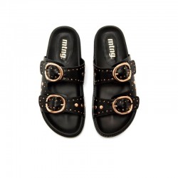Sandalias Planas Mujer MTNG 55500 Negro