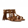 Sandalias Planas Mujer MTNG 55545 Cuero