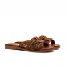 Sandalias Planas Mujer MTNG 55560 Cuero