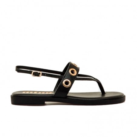 Sandalias Planas Mujer MTNG 55755 Negro