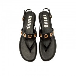 Sandalias Planas Mujer MTNG 55755 Negro