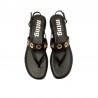 Sandalias Planas Mujer MTNG 55755 Negro