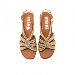 Sandalias de Tacón Mujer MTNG 55786 Oro
