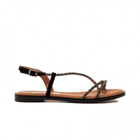 Sandalias Planas Mujer MTNG 56612 Negro