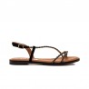 Sandalias Planas Mujer MTNG 56612 Negro