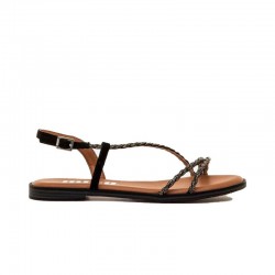 Sandalias Planas Mujer MTNG 56612 Negro
