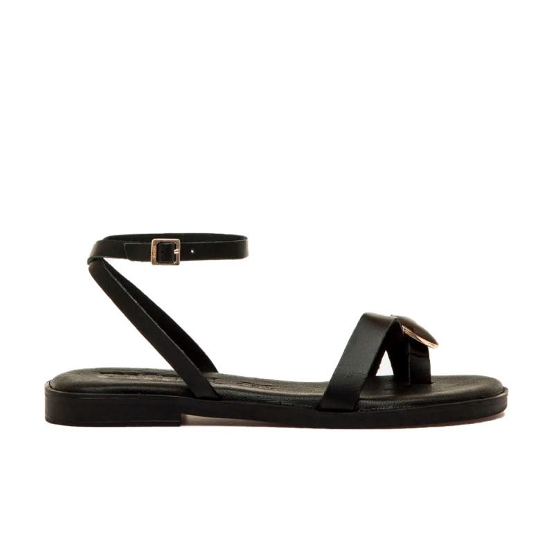 Sandalias Planas Mujer MTNG 55931 Negro