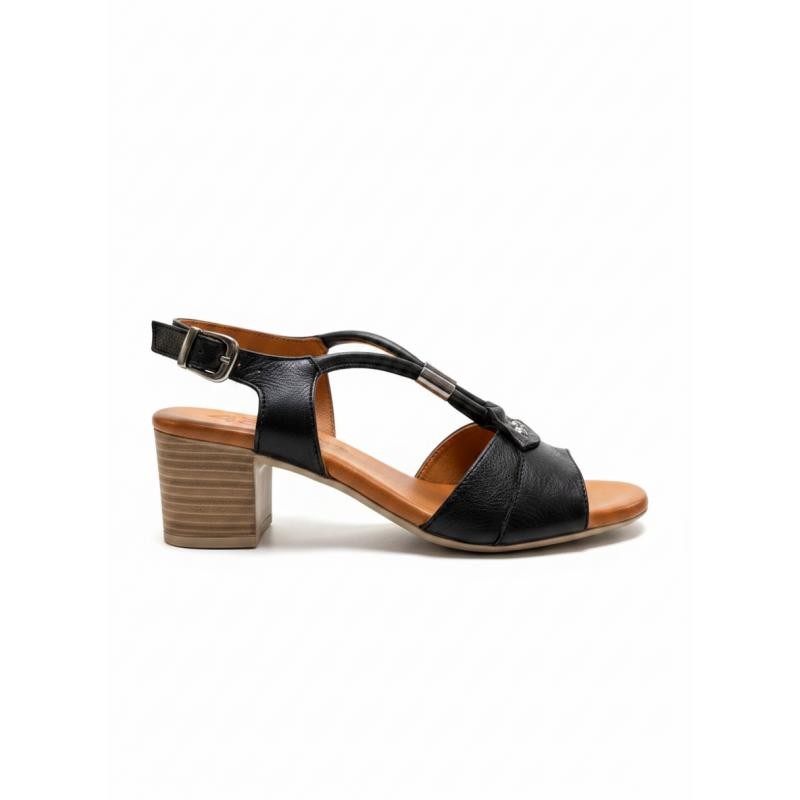 Sandalias de Tacón Mujer 48 Hrs 5105 Negro