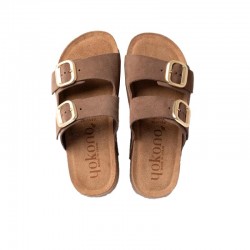 Sandalias Planas Mujer Yokono Wiwi Marron