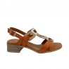 Sandalias de Tacón Mujer 48 Hrs 5604 Cuero