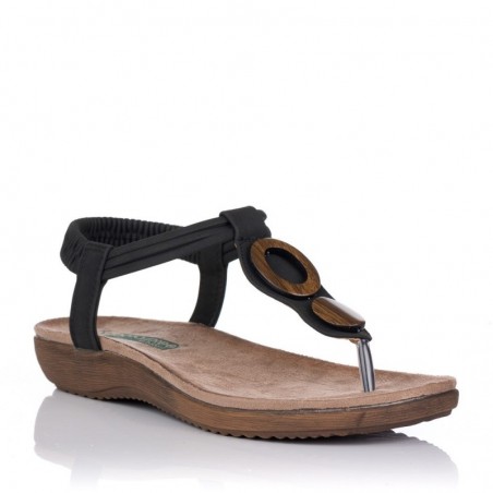 Sandalias Planas Mujer Zapp 17063 Negro