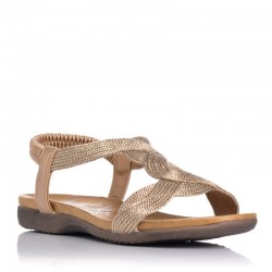 Sandalias Planas Mujer Zapp 23572 Bronce