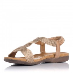 Sandalias Planas Mujer Zapp 23572 Bronce