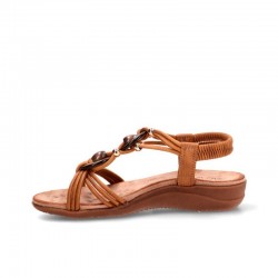 Sandalias Planas Mujer Zapp 26676 Bronce