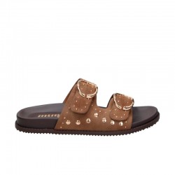 Sandalias Planas Mujer MTNG 55500 Cuero