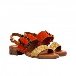 Sandalias de Tacón Mujer MTNG 55929 Kaki