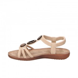 Sandalias Planas Mujer Zapp 26676 Beig