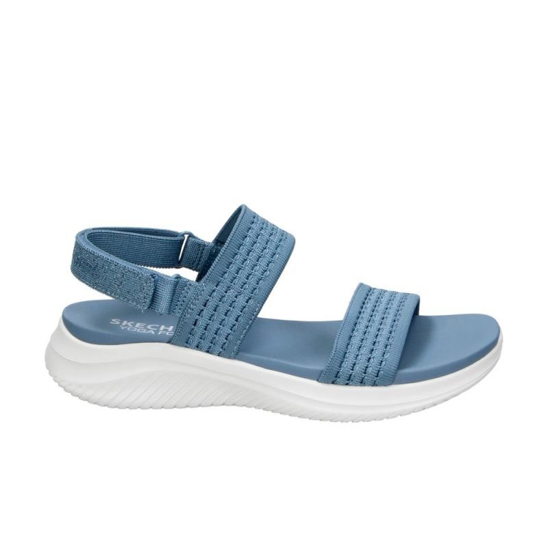 Sandalias Planas Mujer Skechers Ultra Flex 3.0 All About U Celeste