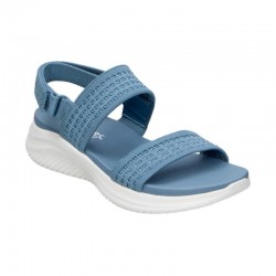 Sandalias Planas Mujer Skechers Ultra Flex 3.0 All About U Celeste