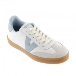 Sneakers Mujer Victoria Berlín Ciclista Piel & Serraje Celeste
