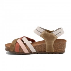 Sandalias Mujer Inter-Bios 5338 Gris-Kaki
