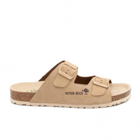 Sandalias Planas Mujer Inter-Bios 7600 Beig