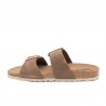 Sandalias Planas Mujer Inter-Bios 7232 Taupe