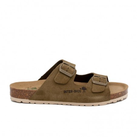 Sandalias Planas Mujer Inter-Bios 7600 Kaki