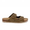 Sandalias Planas Mujer Inter-Bios 7600 Kaki