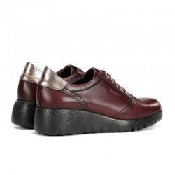 Zapatos Casual Mujer Fluchos Live F2096 Burdeos