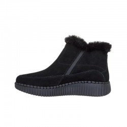 Botines Planos Mujer Skechers Wilshire Blvd - Fresh Zip Negro-Negro