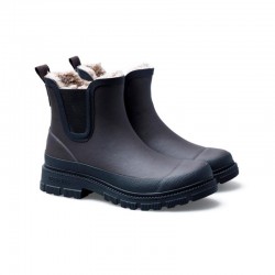 Botas de Agua Mujer Verbenas Lua Fur Smooth Marron