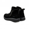 Botines Planos Mujer Skechers Easy Going - High Zip 2 Negro-Negro