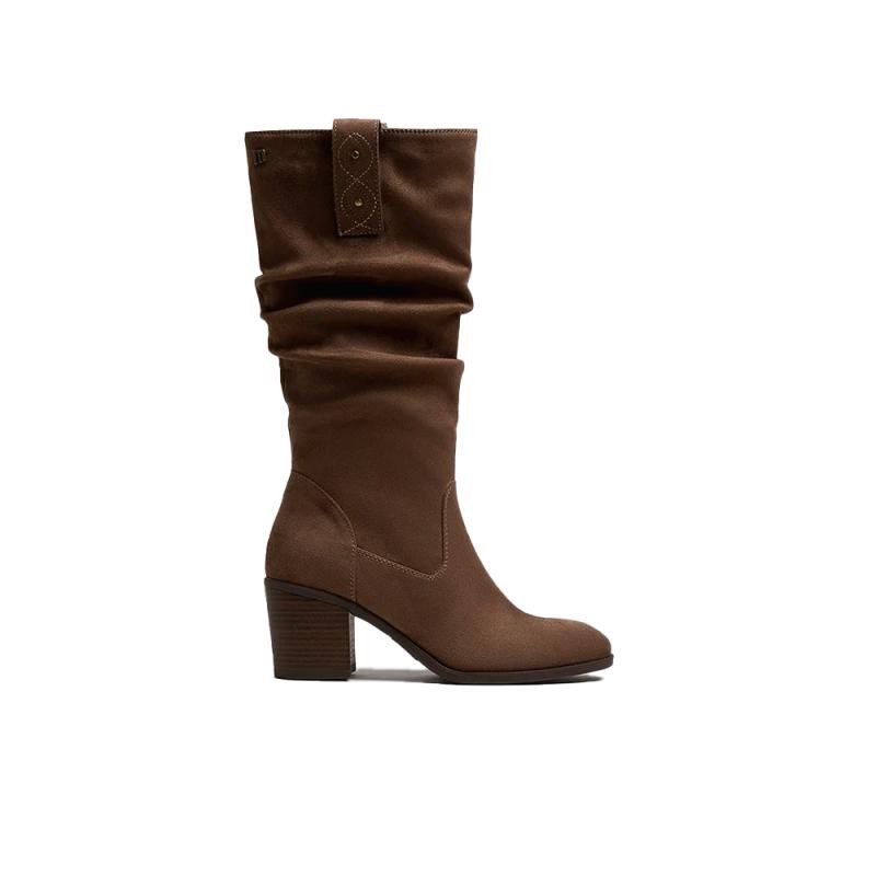 Botas de Tacón Mujer MTNG 56250 Taupe