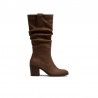 Botas de Tacón Mujer MTNG 56250 Taupe