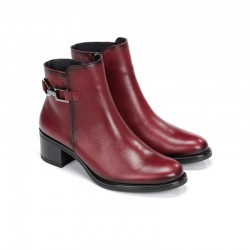 Botines de Tacón Mujer Dorking D9347 Burdeos