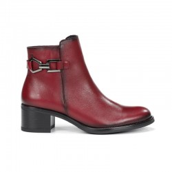 Botines de Tacón Mujer Dorking D9347 Burdeos