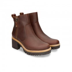 Botines de Tacón Mujer Panama Jack Pauline Marron