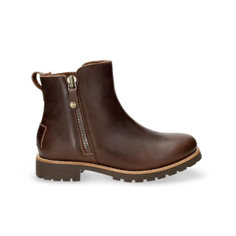 Botines Planos Mujer Panama Jack Fiore Trav Marron