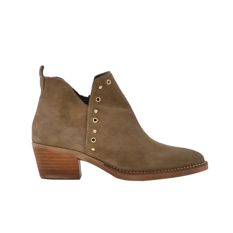 Botines de Tacón Mujer Zapp 3504 Taupe