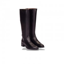 Botas Planas Mujer Wonders 1808 Negro