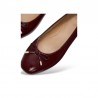 Bailarinas Mujer Fitflop Delicato Bow Textured Patent Burdeos