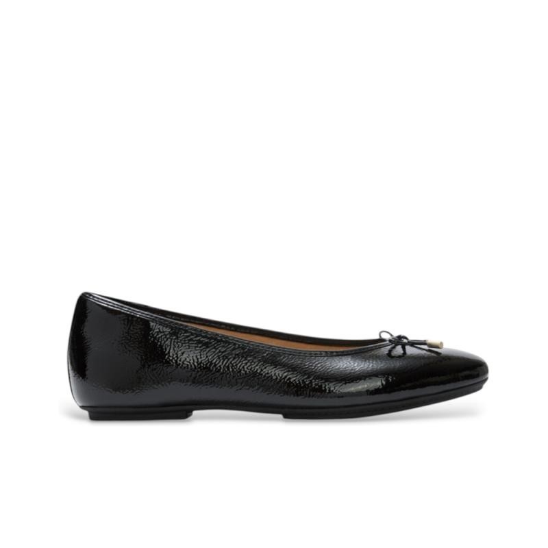 Bailarinas Mujer Fitflop Delicato Bow Textured Patent Negro