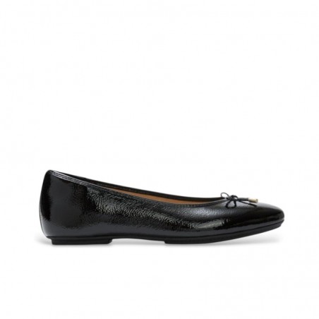 Bailarinas Mujer Fitflop Delicato Bow Textured Patent Negro