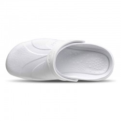 Zuecos Mujer Feliz Caminar Asana Blanco