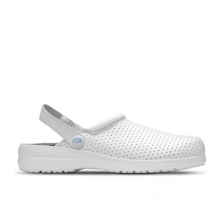 Zuecos Mujer Feliz Caminar Zeta Blanco