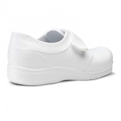 Zuecos Mujer Feliz Caminar Flotante Velc Blanco