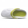Zuecos Mujer Feliz Caminar Asana Blanco-Verde