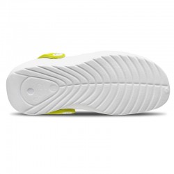 Zuecos Mujer Feliz Caminar Asana Blanco-Verde