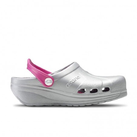 Zuecos Mujer Feliz Caminar Asana Plata